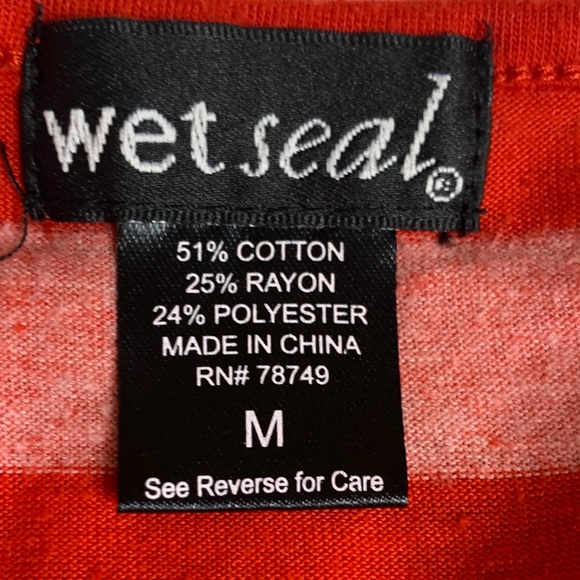 Wet Seal Red Striped Spaghetti Strap Tank Top w/ Small Chest Pocket Size Medium - Picture 8 of 9